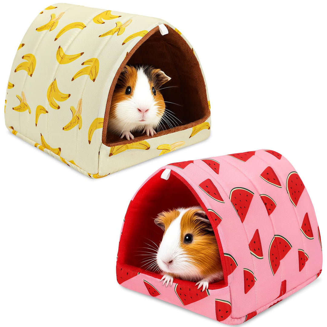UPINS Meerschweinchenbett, Meerschweinchenversteck waschbar, Kleintierhaus, Käfigzubehör für Zwergka