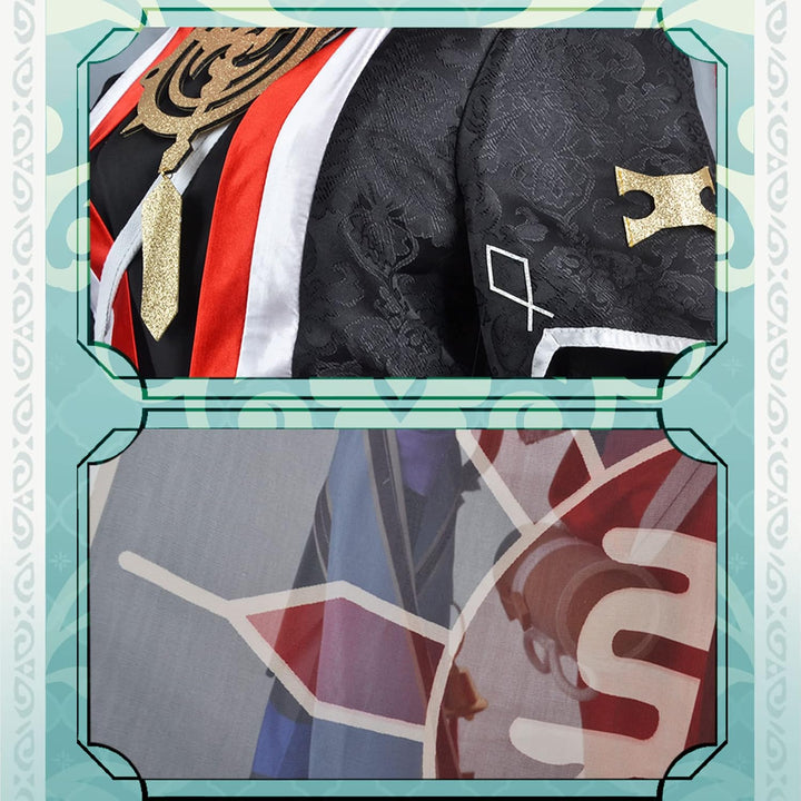 OSIAS Genshin Impact Cosplay Kostüm, verbesserte Version mit hochwertigen Stoffen, Accessoires und P