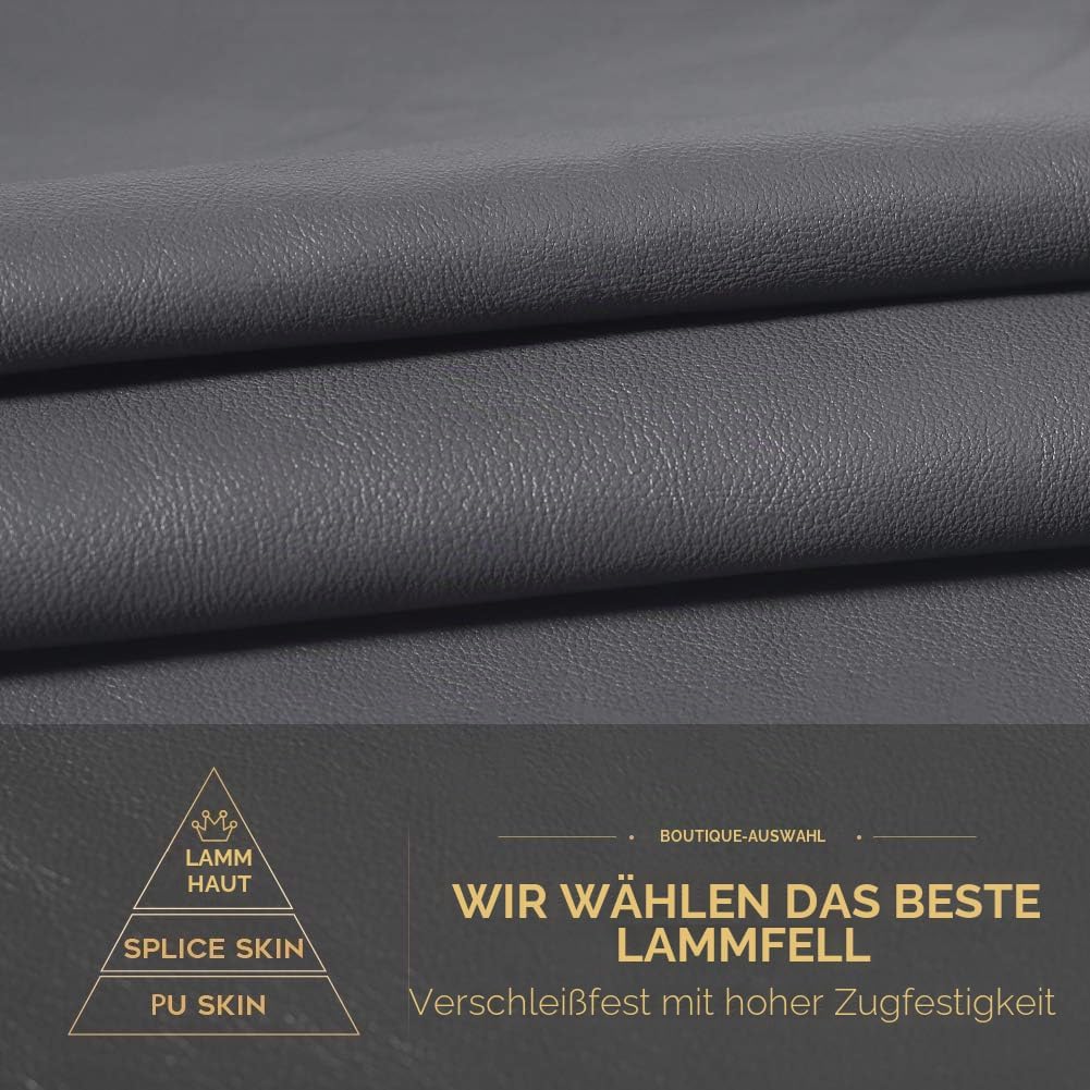 vislivin Vollhand Touchscreen-Handschuhe für Damen Leder Handschuhe Warmer Winter SMS Autofahren Han