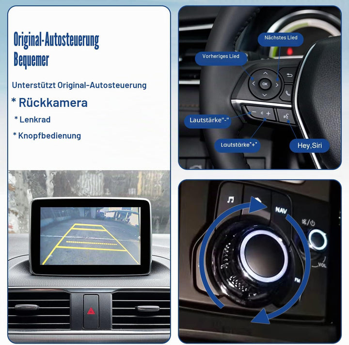Mazda Carplay und Android Auto Retrofit Kit, TK78-66-9U0C OEM Hub passt auf MZD Connect System, 0000