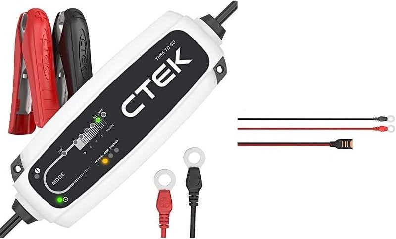 CTEK CT5 Time to Go - Vollautomatisches Batterieladegerät mit Coutdown-Display (Grundladung, Erhaltu