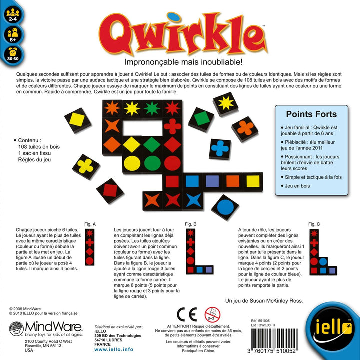 Unbekannt iello Tash – 51005 – Brettspiel – Qwirkle (Französische Version)
