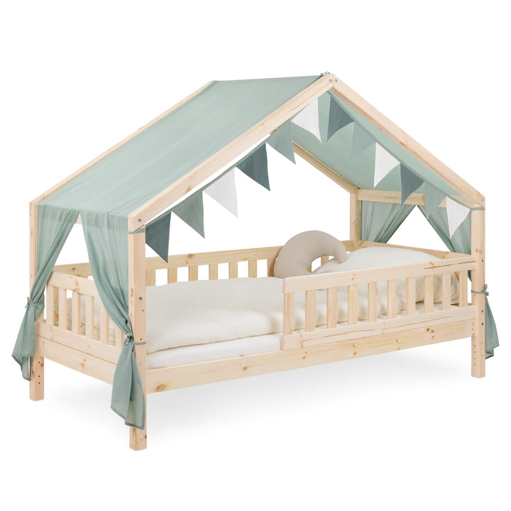 Ehrenkind® Betthimmel Set 120x200 cm für Panorama Hausbett Lille, Jade Jade H420 x B120 cm (1er Pack