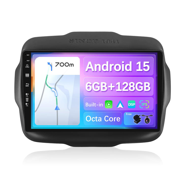 JOYX - [6G+128G] - Android 15 Autoradio Passt für Jeep Renegade (2015-2018) - Eingebaut DSP/Carplay/
