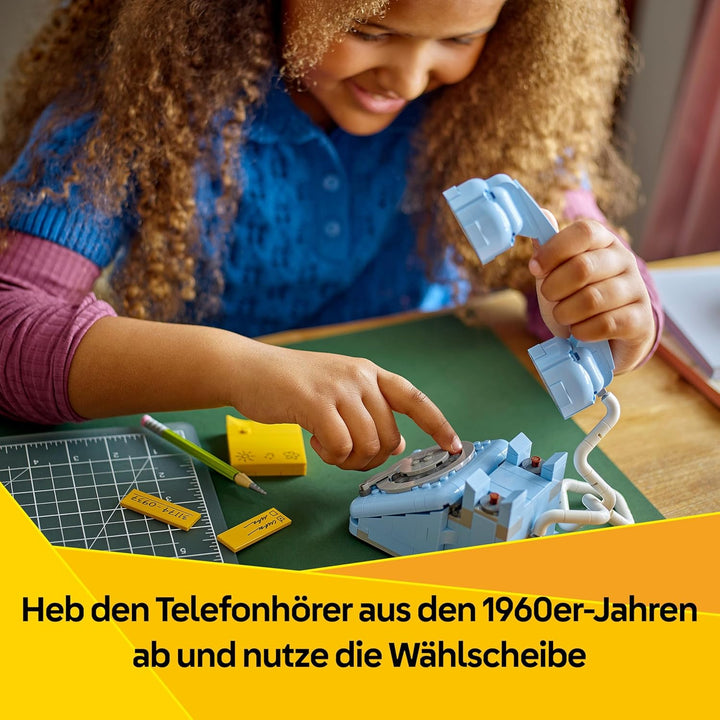LEGO Creator 3-in-1 Retro-Telefon Spielzeug mit Wählscheibe – verwandelbar in EIN 1980er-Modell oder