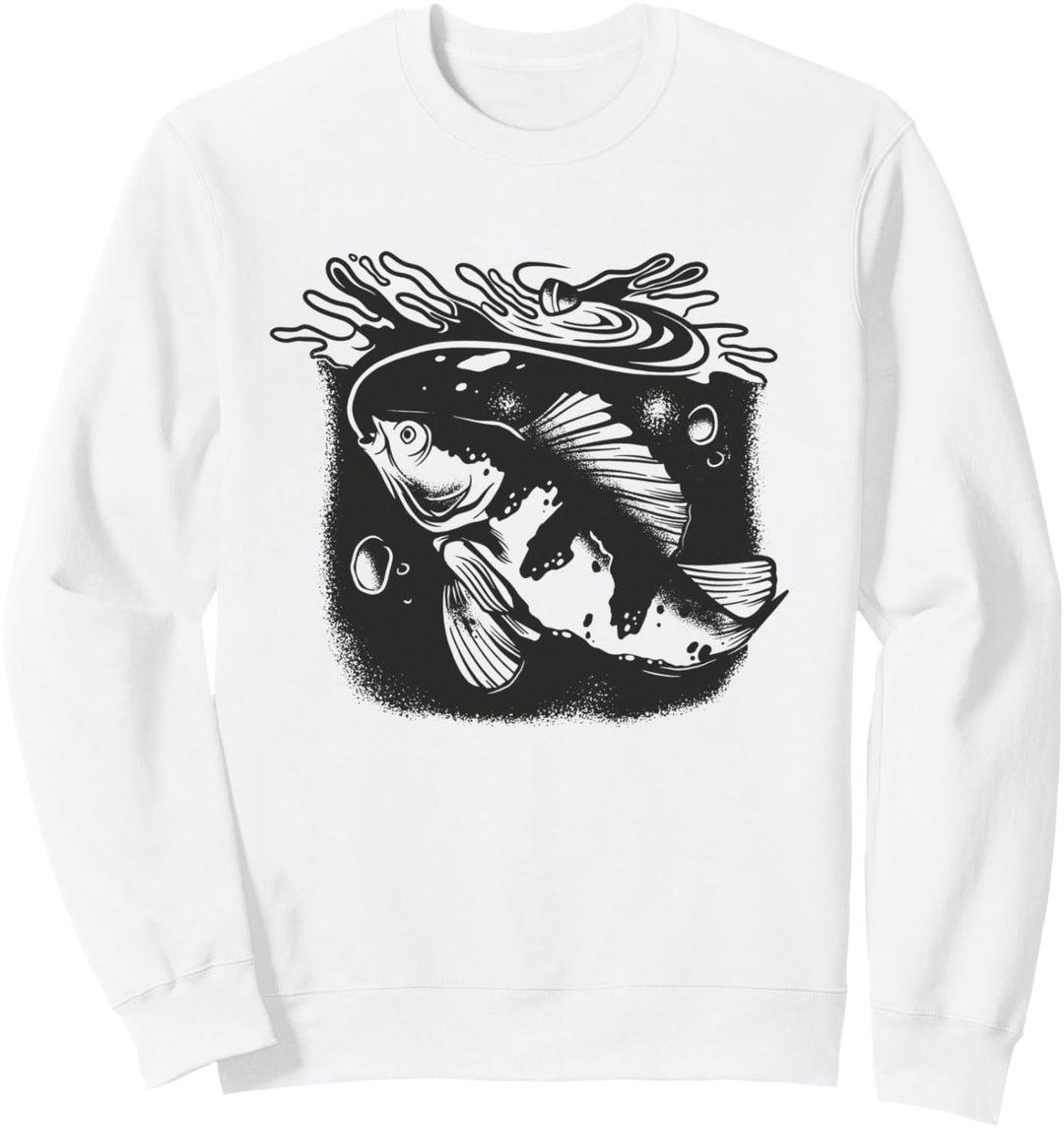 Angler und Fischer Angelzubehör Motiv Angelrute Posen Fisch Sweatshirt