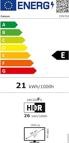 Minifire-Caixun Monitor - 27-Zoll-Bildschirm im rahmenlosen Design, IPS, 100Hz, USB Tpye-C, FHD, mit