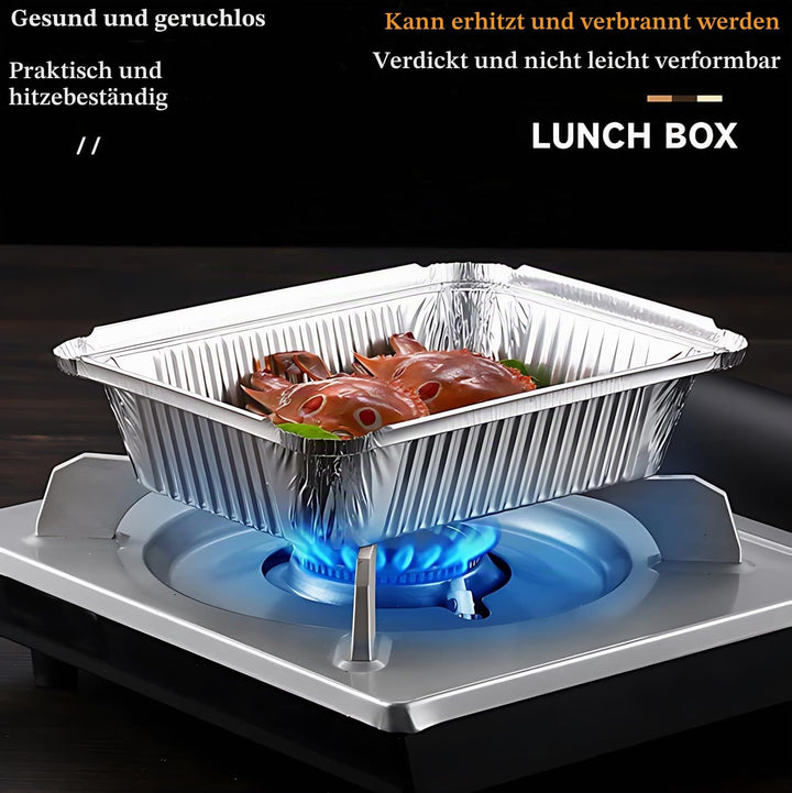 40 Stück Aluschalen mit deckel,Bräter mit deckel,Aluschalen Grill,Grillschalen Aluminium 2200ml/1000