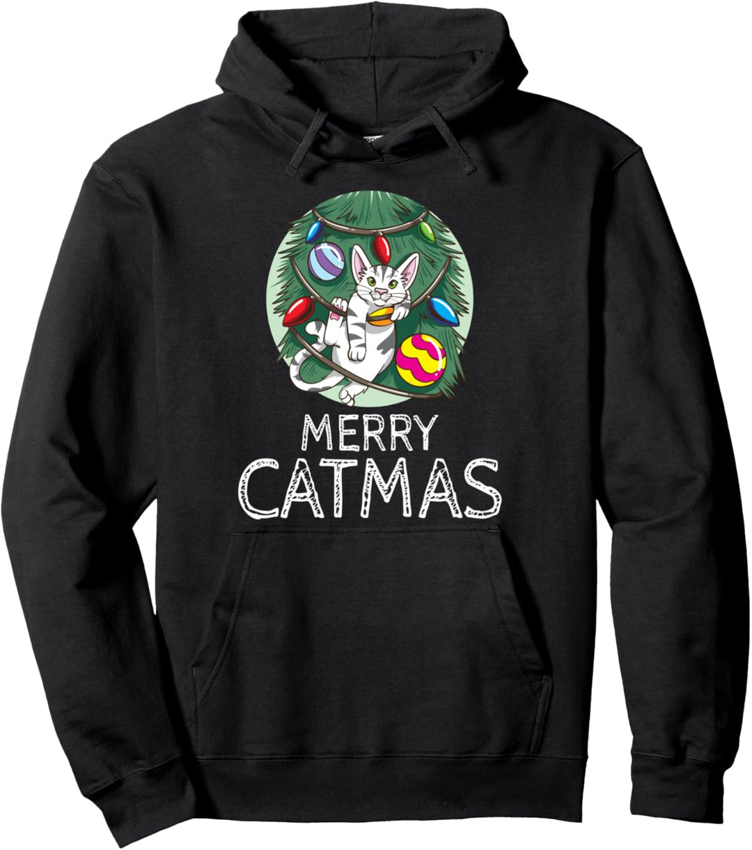 Merry Catmas | Christmas Cat Shirt for Cat Lover | Katze Pullover Hoodie