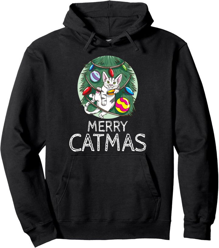 Merry Catmas | Christmas Cat Shirt for Cat Lover | Katze Pullover Hoodie