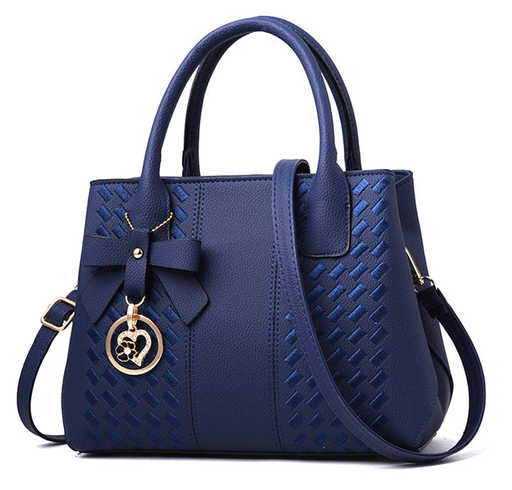 Jeniulet Handtaschen für Damen Mode Damen PU Leder Top Handle Satchel Umhängetaschen Blau, Blau