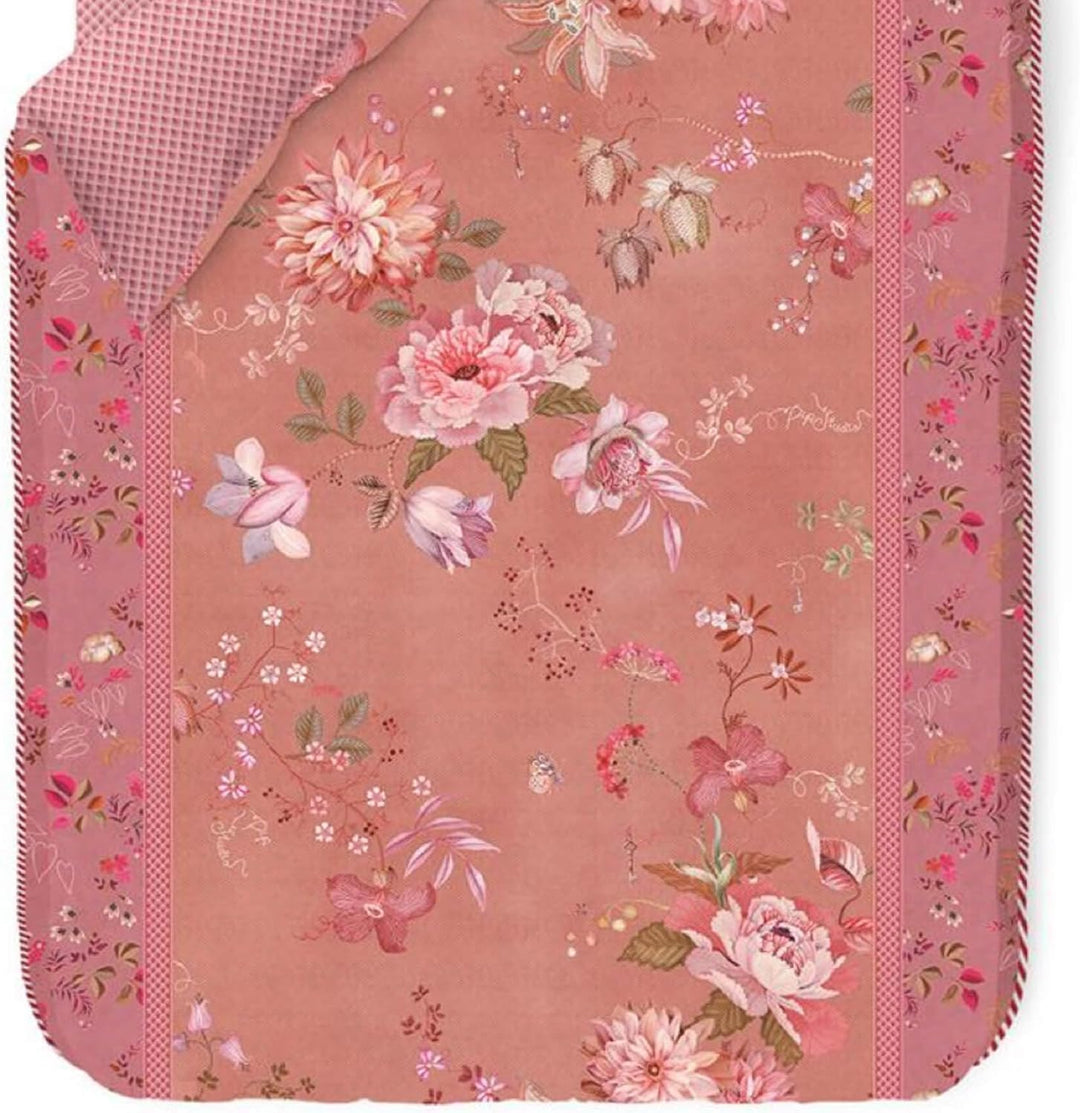 Pip Studio Perkal-Bettwäsche Tokyo Bouquet | rosa - 135 x 200 135x200 cm + 80x80 cm, 135x200 cm + 80