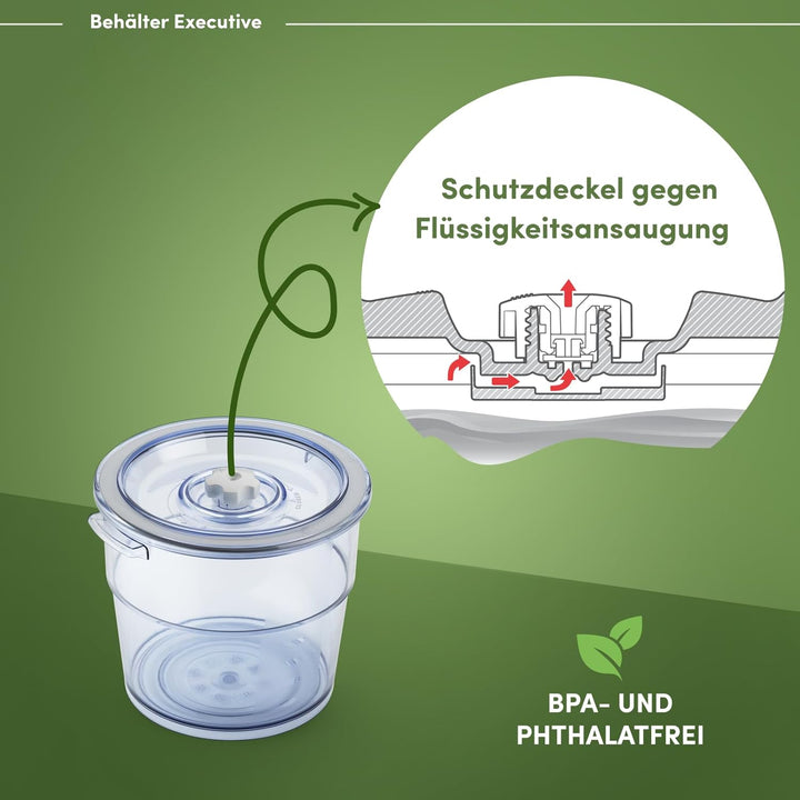 Magic Vac, Vakuumbehälter für Lebensmittel Executive, mit Deckel und Griffen, zur Aufbewahrung, Vaku