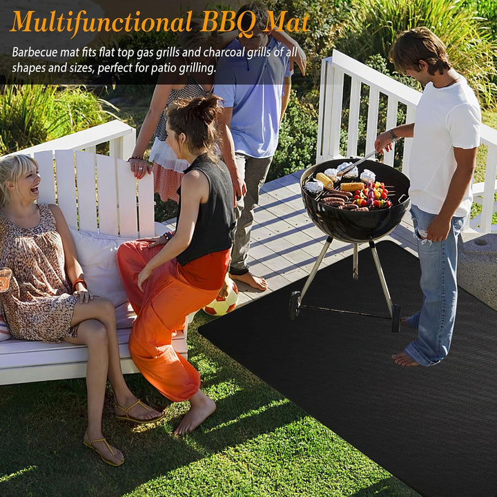 Feuerfeste Unterlage Grill, 100x150cm Matte Outdoor, Hitzebeständig bis zu 850℃, Hitzeschutzmatte Kü