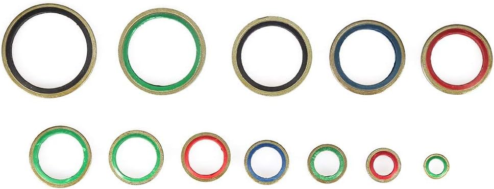 Dichtring - 6 8 10 12 14 16 18 20 22 24 27 30 mm Metall Gummi Sealing Ölabstreifring Ablassstopfen D