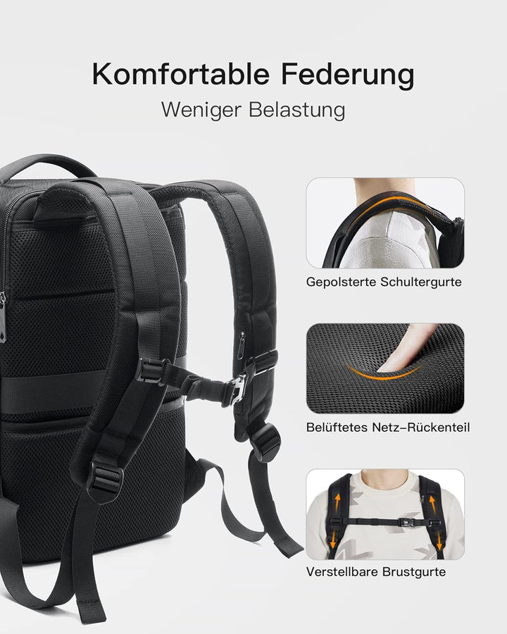 Inateck 20L Ryanair Handgepäck 40x20x25 Reiserucksack Flugzeug Laptop Rucksack kompatibel mit 14-Zol