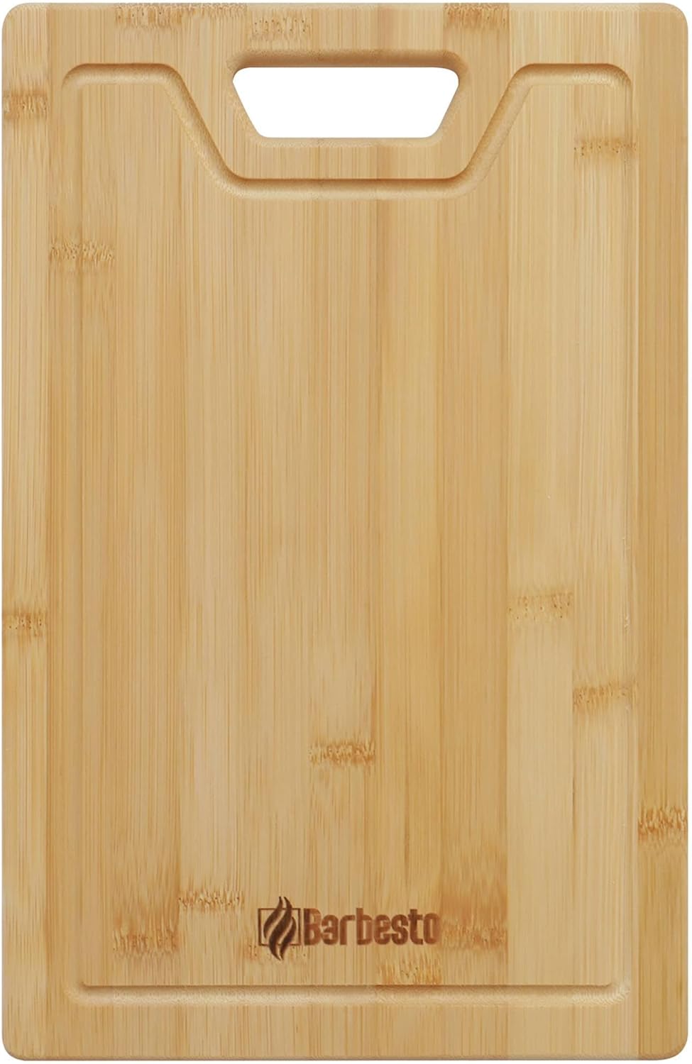 CLP Schneidebrett Bambus-Holz 4er Set Bamio, messerschonend und antibakteriell, extradicke Servierbr