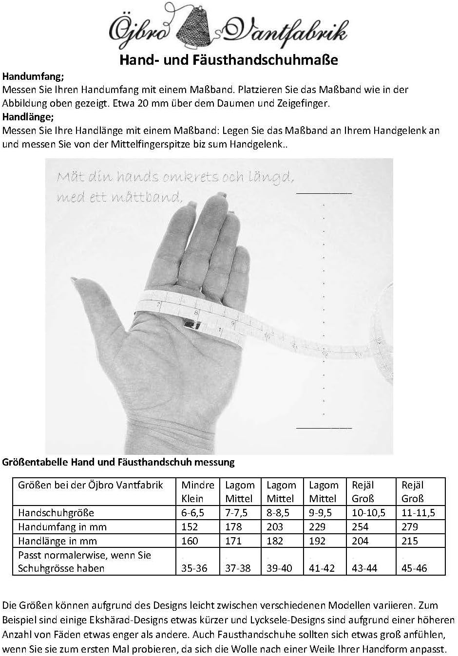 ÖJBRO VANTFABRIK Handy Handschuhe 4 Lagen 100% Merinowolle versch. Modelle, Grösse S-L (6-11) Touchs