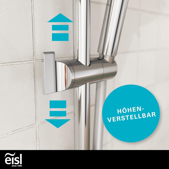 EISL DX7050CSB CLAUDIO Brausestangenset, Duschset mit Brausestange 60cm, Duschbrause mit Schlauch un