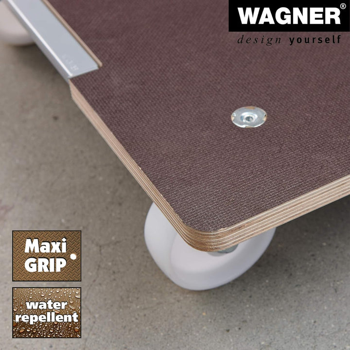 Wagner Transporthilfe MM 1379 I 80 x 60 x 13,5 cm - Tragkraft 400 kg I ideal für schwer beladene Sta