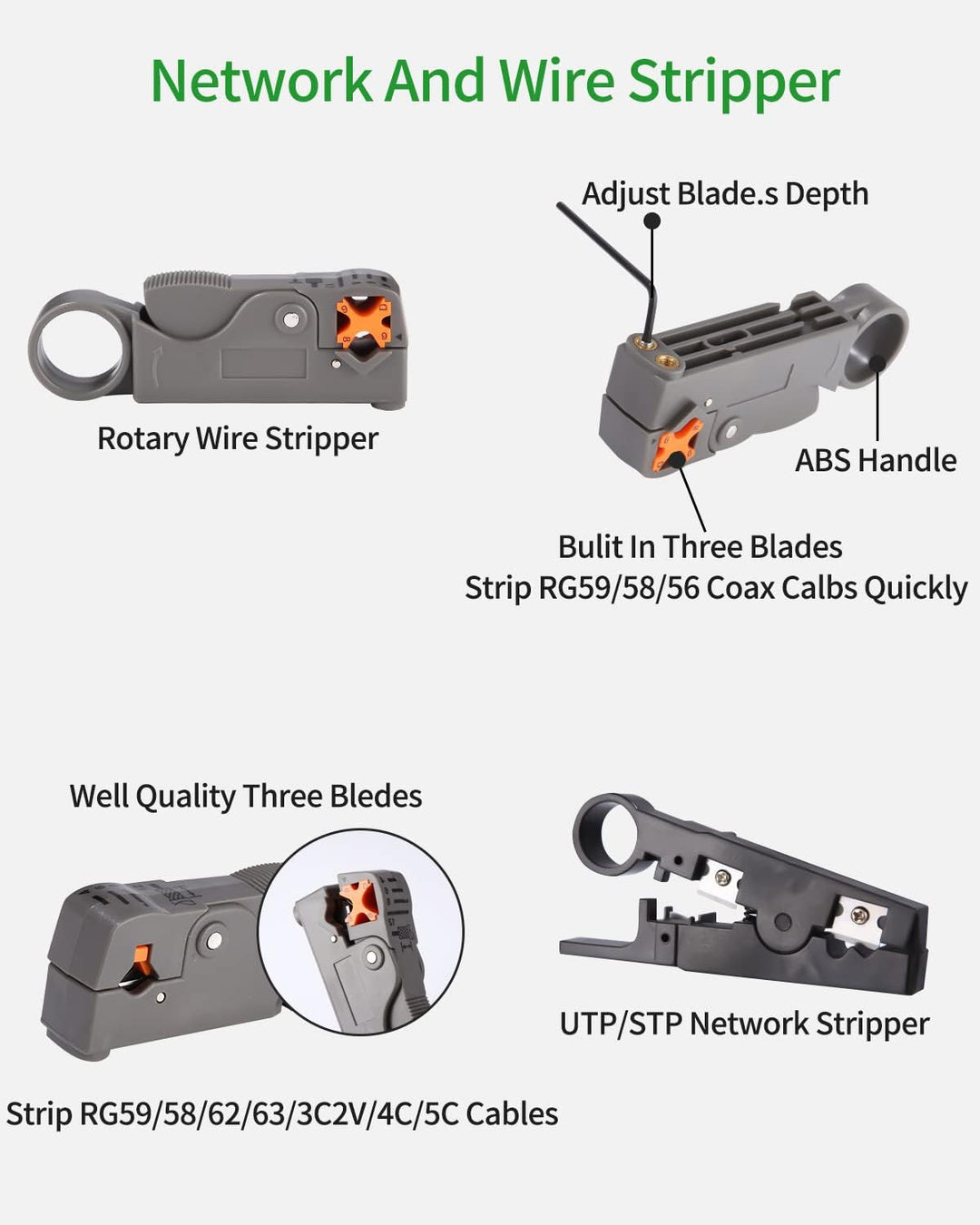 12-in-1 Network Tool Set, Network Tool, with Crimping Tool, Suitable for RJ45, RJ11, RJ12 Cable, Can