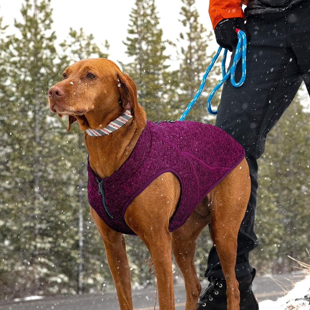 Kurgo Core Hunde-Pullover, Leichtes Fleece, Mit 2-Wege-Reissverschluss, Mit Hundegeschirr kompatibel