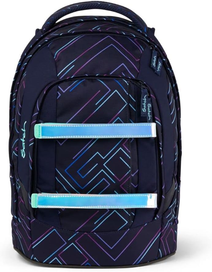 Satch Pack Schulrucksack Set 2tlg. mit Schlamperbox Purple Laser, Purple Laser