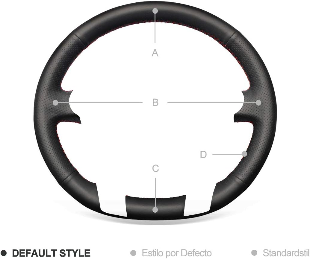 MEWANT Lenkradhülle aus schwarzem Leder für Toyota Prius 30 2009–2015 Prius C Prius V 2012–2017 Aqua