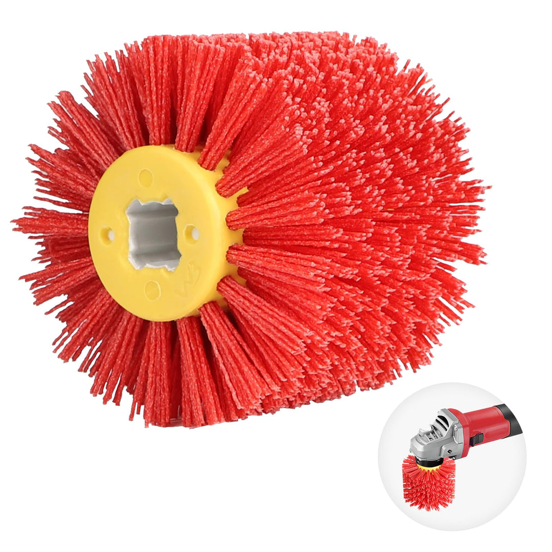 Nylonbürste #120 Körnung Schleifbürste für Satiniermaschine φ19mm Borstenbürste Satinierwalze Drahtz