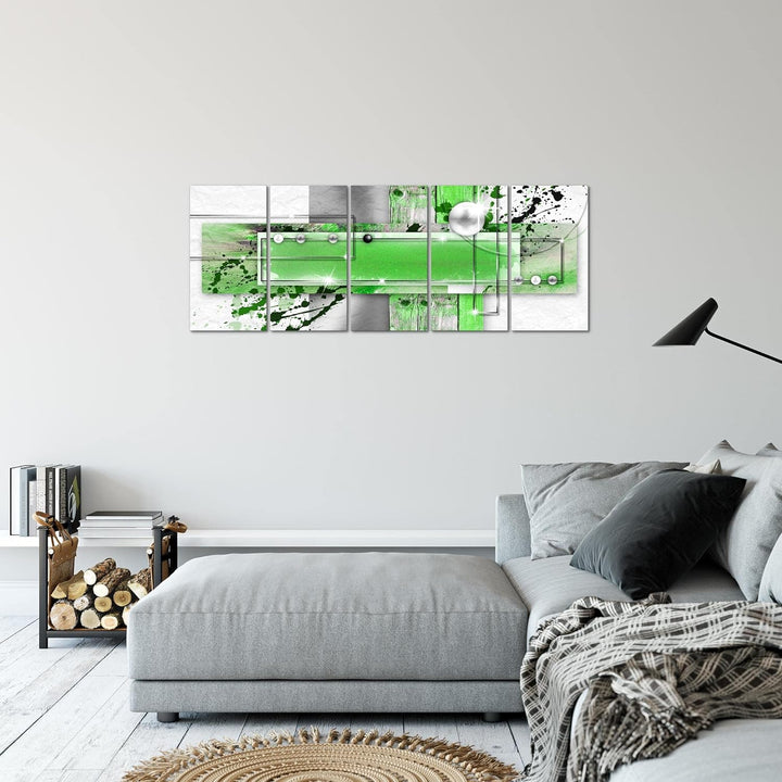 Runa Art Bild Abstrakt Wandbilder auf Vlies Leinwand 5 Teilig Wanddekoration Wohnzimmer Schlafzimmer