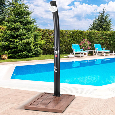 Casaria WPC Bodenelement Solardusche 101x63x5,5cm Anti Rutsch Pads Terracotta Bodenplatte Gartendusc