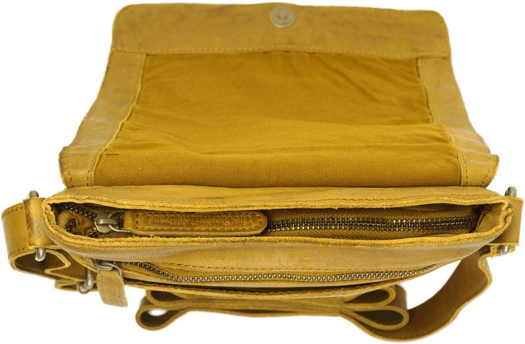 The Chesterfield Brand Leder Umhängetasche Ockergelb Cannes