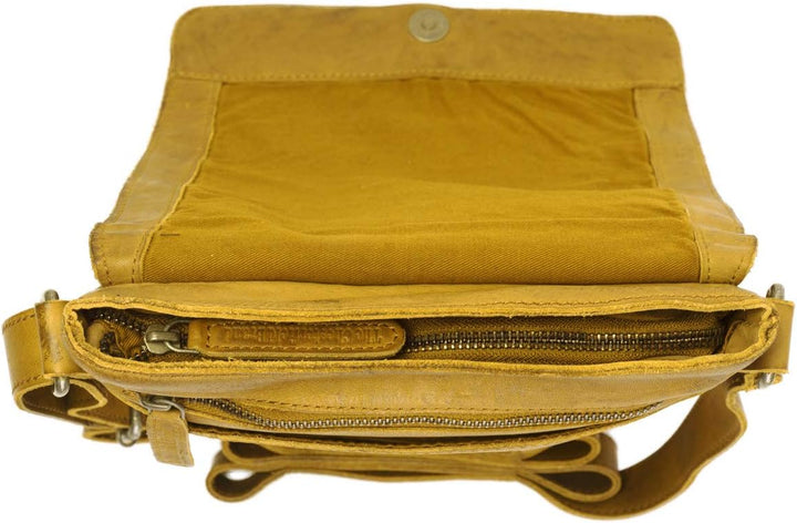 The Chesterfield Brand Leder Umhängetasche Ockergelb Cannes