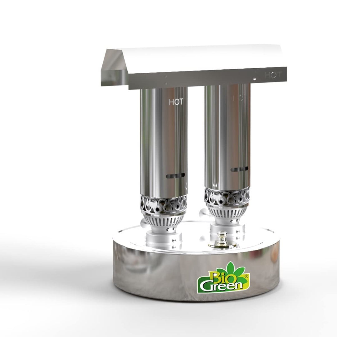 Bio Green Paraffin-Gewächshaus-Heizung WARMAX Power 5 aus Edelstahl | max. 600 Watt | für Gewächshäu