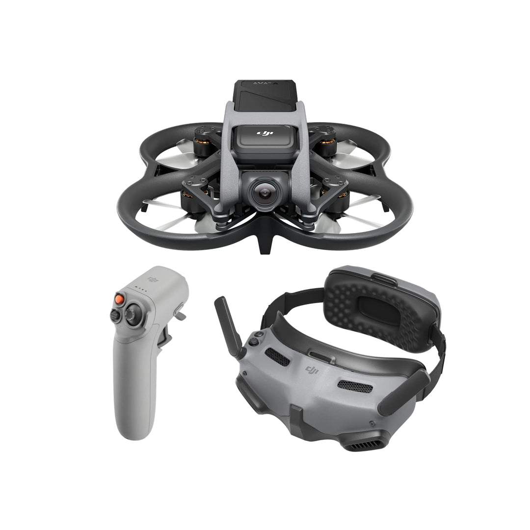 DJI Avata Explorer Combo – Drohne mit Kamera, UAV Quadrokopter mit stabilisiertem 4K-Video, Sichtfel