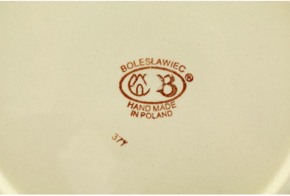 Original Bunzlauer flacher Teller/Pizzateller/Essteller Ø27.2 cm, H=3.0cm Dekor 42