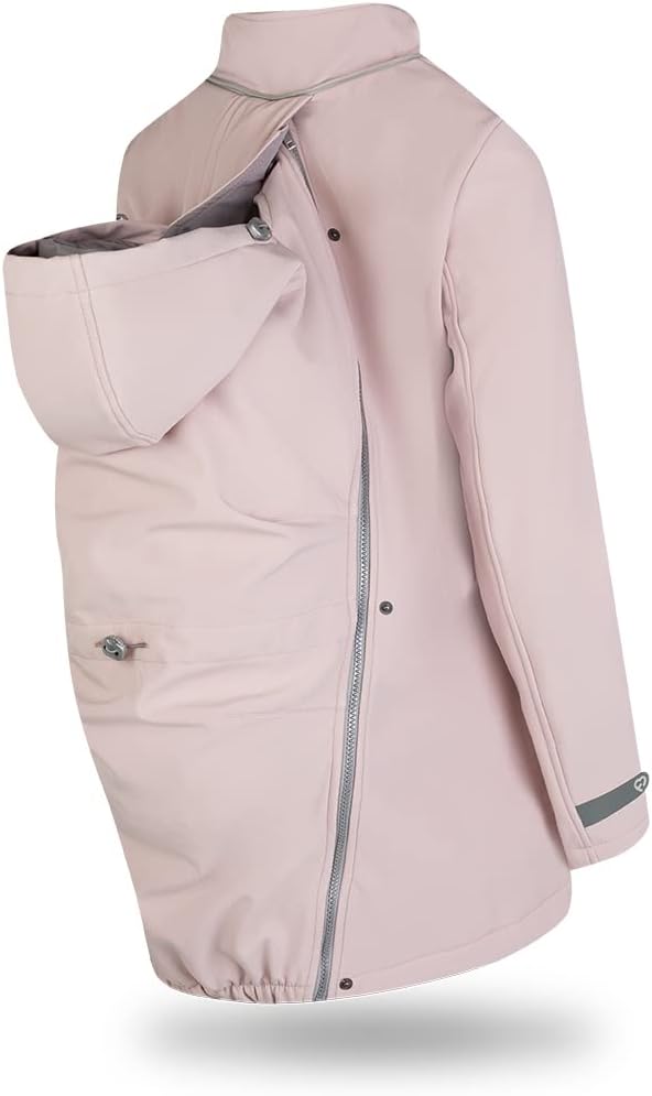 fun2bemum Enigma 5in1 BACK/FRONT Softshell Jacke,Tragejacke, Babytragejacke,Schwangerschaftsjacke S