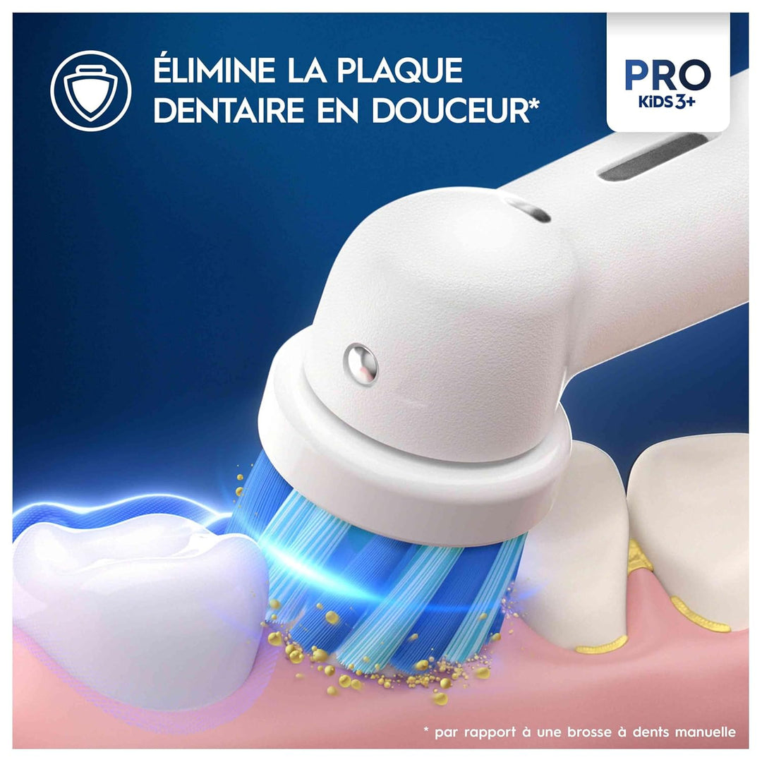 Oral-B Kids 3+ elektrische Zahnbürstenköpfe Disney Die Eiskönigin, Packung mit 4 Ersatzbürsten, sanf