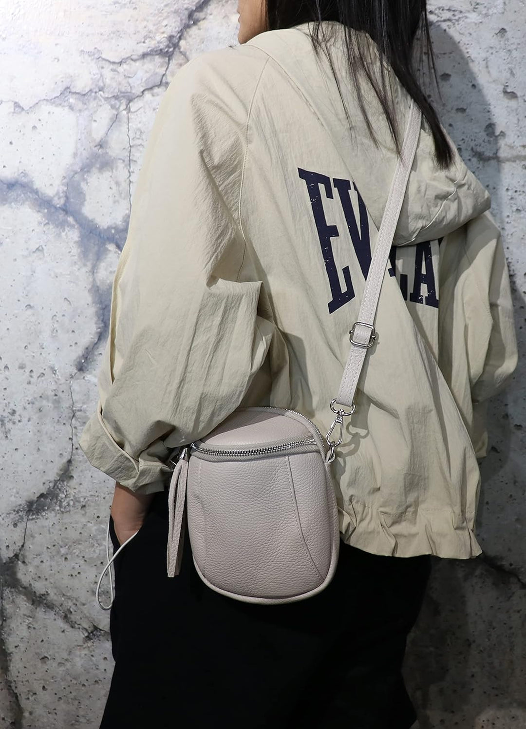 SH Leder Damen Handytasche Umhängetasche Geldbörse Multifunktion Beutel Schultertasche aus Echtleder