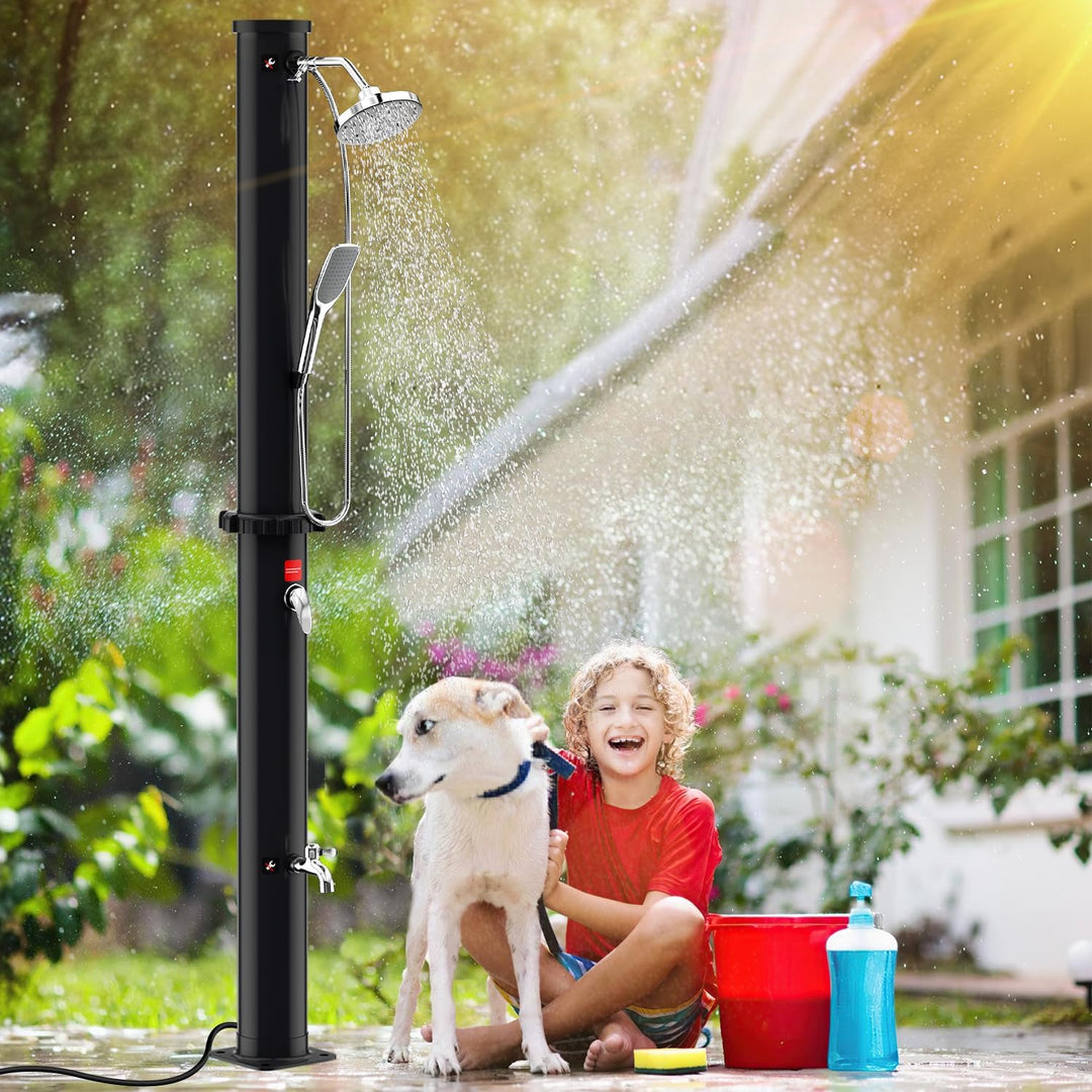 Solardusche 20L Solar Gartendusche warmes Wasser max. 60°C ohne Stromanschluss Pooldusche Camping mi