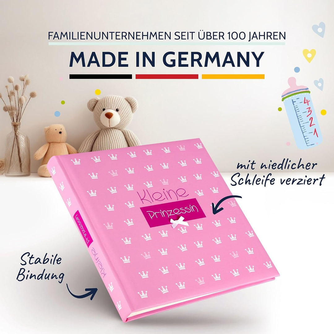 goldbuch 15087 Babyalbum Kleine Prinzessin, 30 x 31 cm, Baby Fotoalbum mit 58 weissen Blankoseiten &