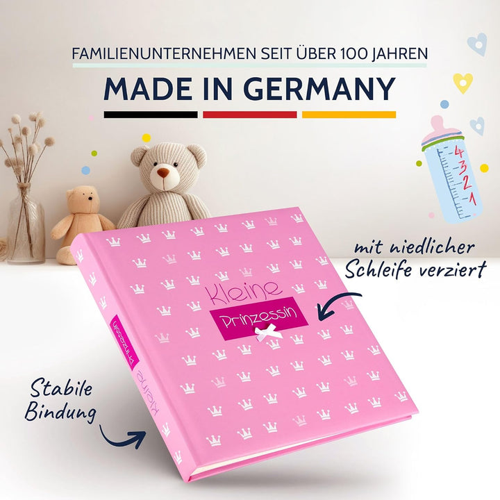 goldbuch 15087 Babyalbum Kleine Prinzessin, 30 x 31 cm, Baby Fotoalbum mit 58 weissen Blankoseiten &