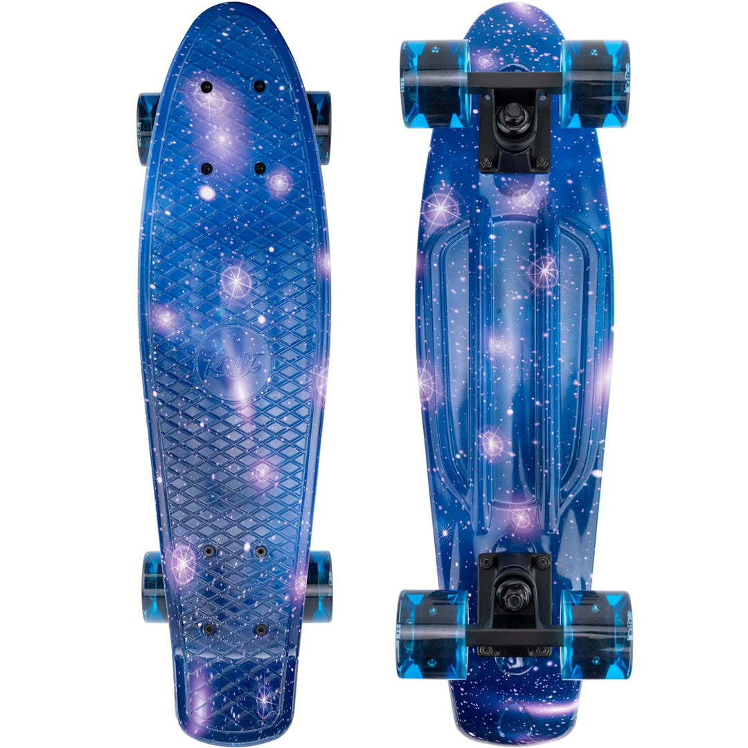 KMX Klassisches Mini Cruiser Skateboard für Kinder,Erwachsene | Tragbarer Compact für Jungen,Mädchen