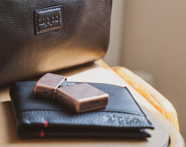 Zippo Herren Nappa Kreditkarten-Geldbörse Schwarz Geldbörse Schwarz (Schwarz)