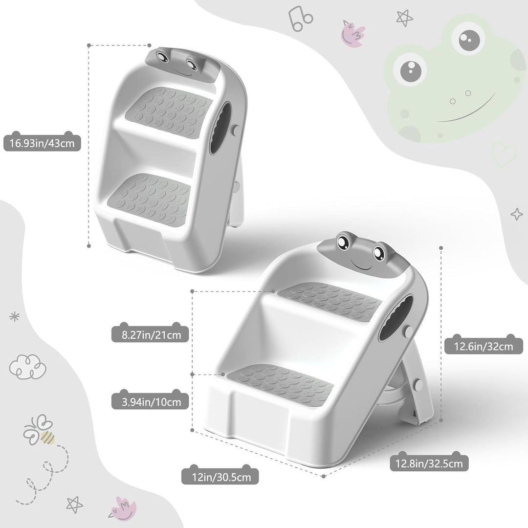 Tritthocker Kinder, Kinderhocker 2 Stufen, Trittschemel für Baby, Robuster Hocker Zweistufiger Tritt