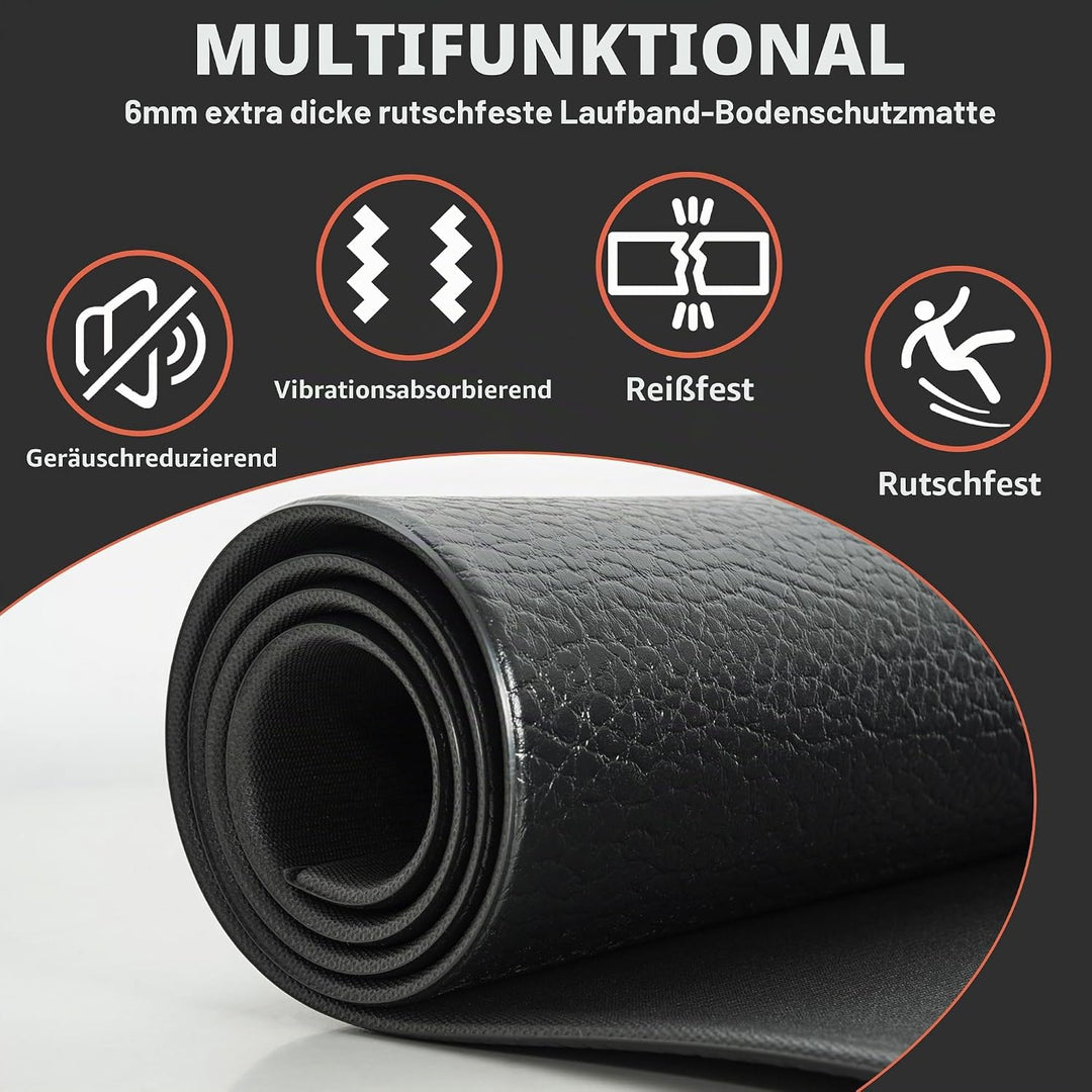 AKOZLIN Bodenschutzmatten, 6mm Hochdichte PVC-Bodenschutzmatten für Sportgeräte, Fitnessgeräte, Cros