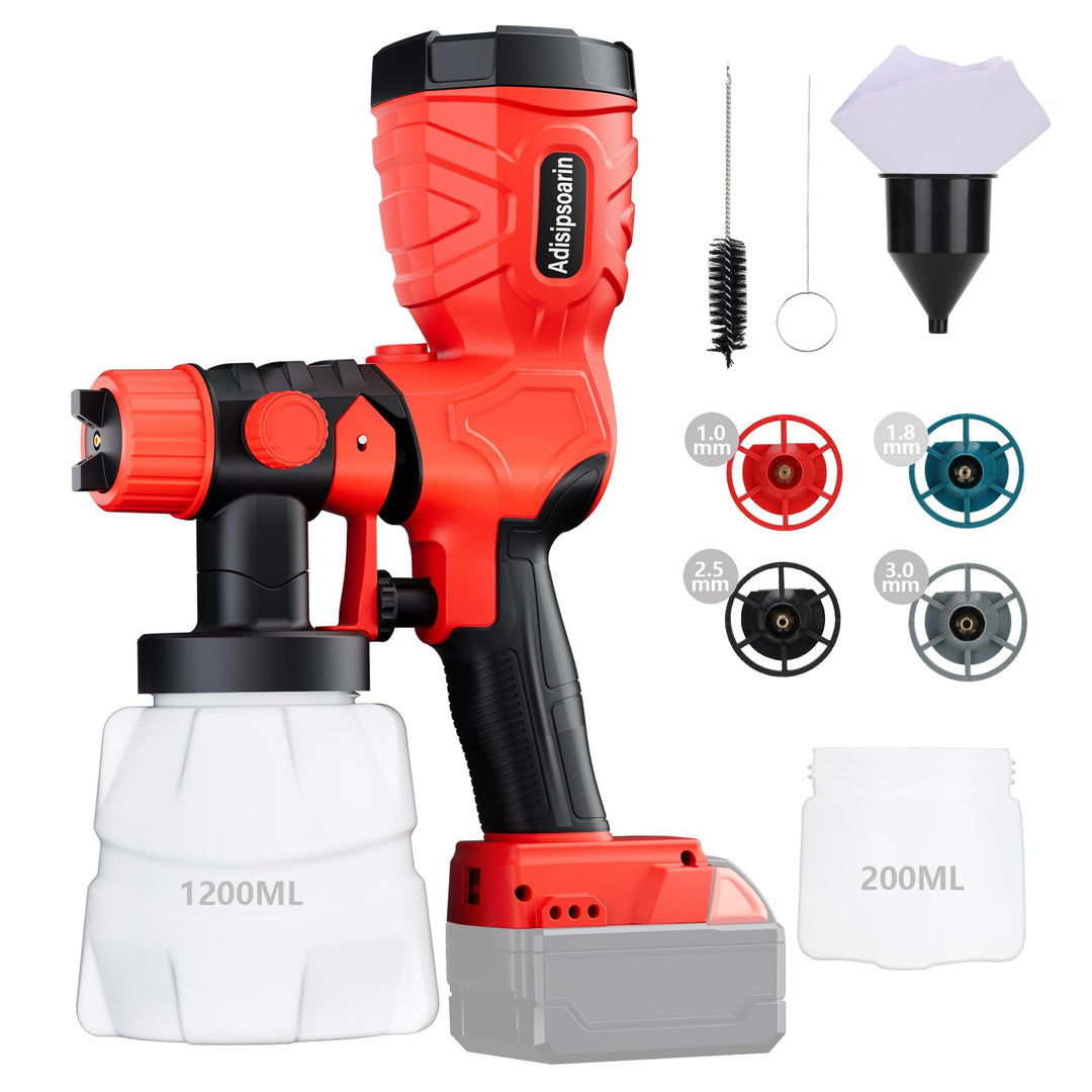 Hochgeschwindigkeits-Farbsprüher 18 V für Milwaukee M18 Akku, 2 Behälter, leicht zu reinigen, für Ha