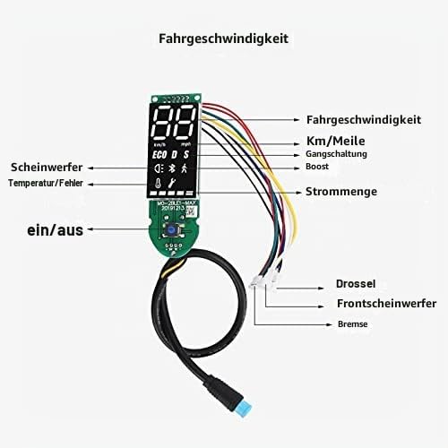 Tbest g30d 2 Display, Elektrische Roller BT Digital Display Dashboard Circuit Board Scooter Daten Pa