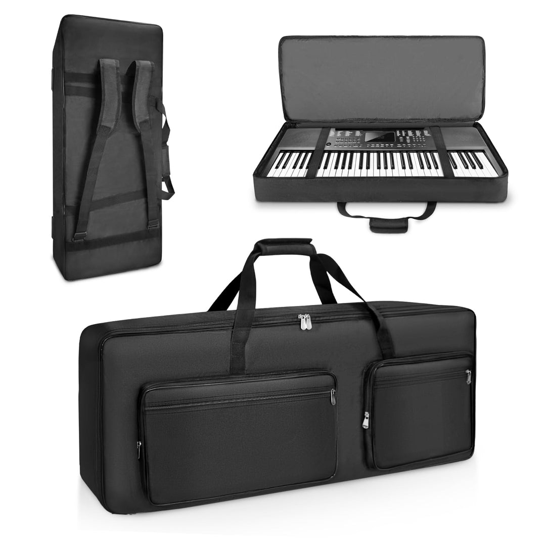 SUNDOY 61-Tasten-Klavier Keyboard Tasche, Gig Bag aus 600D Robustes Oxford-Gewebe, 10mm Schaumstoffp