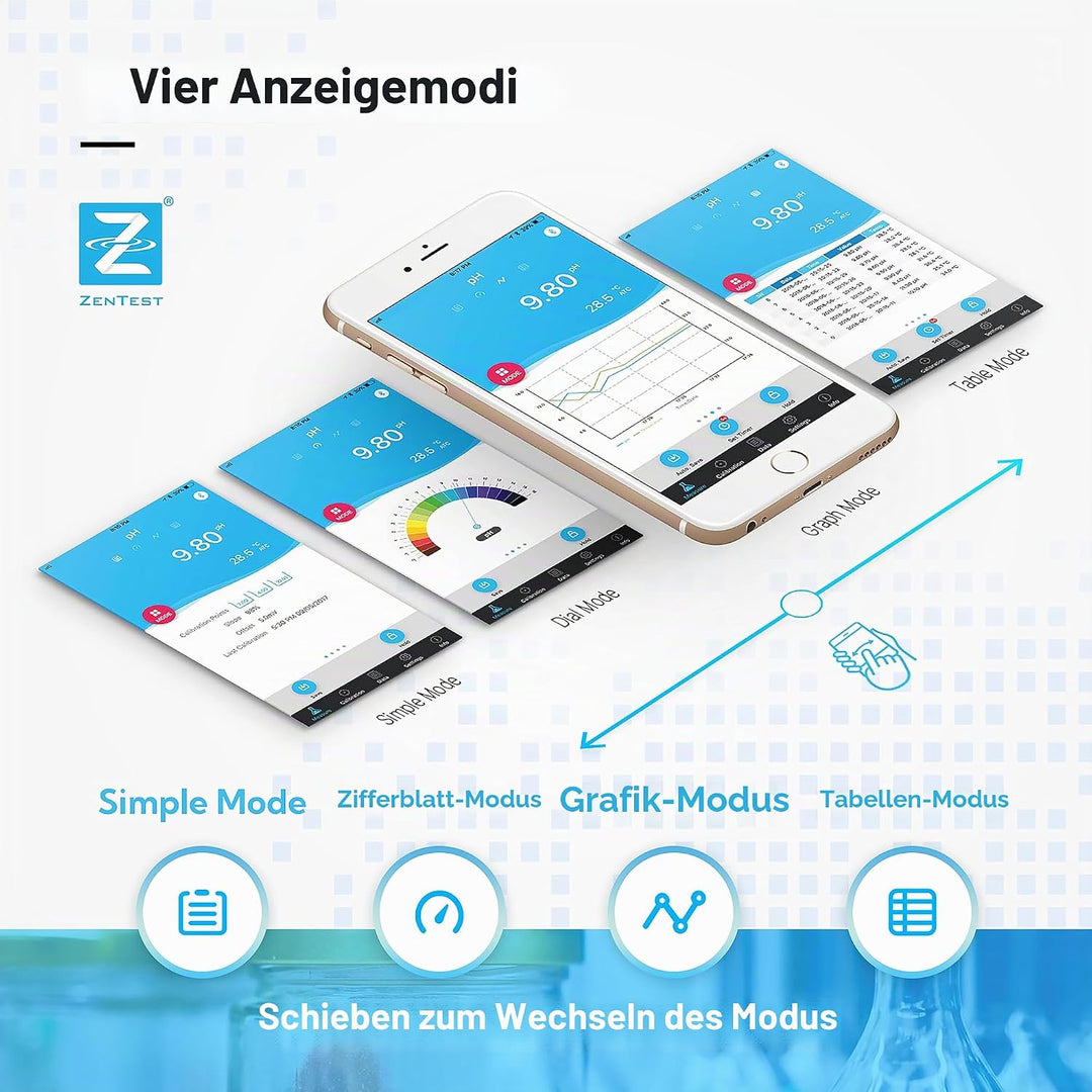 Apera Instruments PH60-Z Smart PH Messgerät (unterstützt durch die ZenTest Mobile App), AI3711